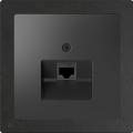 Merten D-Life telephone socket (slate polished frame, anthracite insert)